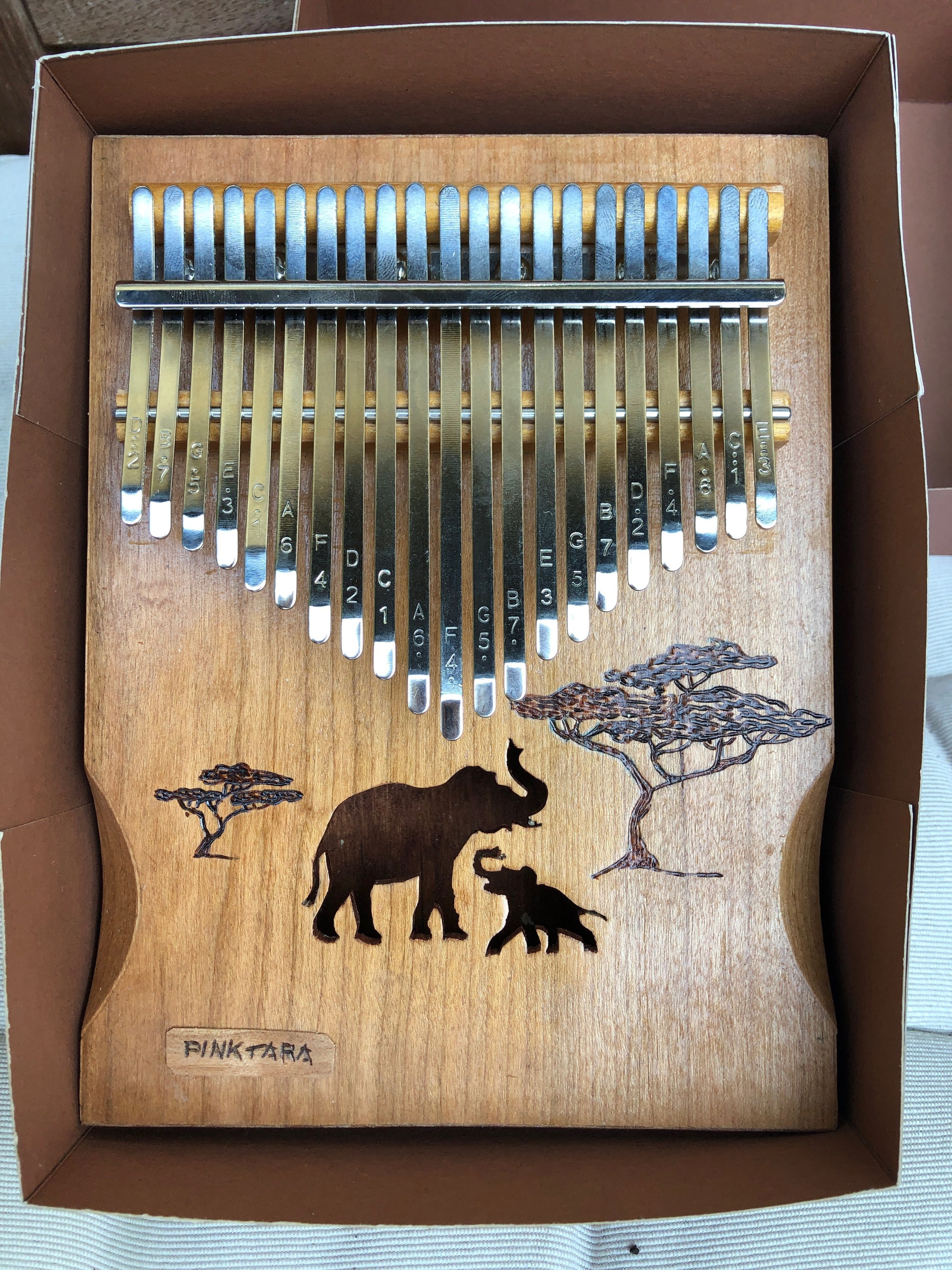 Kalimba - Kalimba 21 - Hangszer Elefántok Egyedi k&eacute;zzel k&eacute;sz&iacute;tett Kalimb&aacute;ink, &eacute;des 